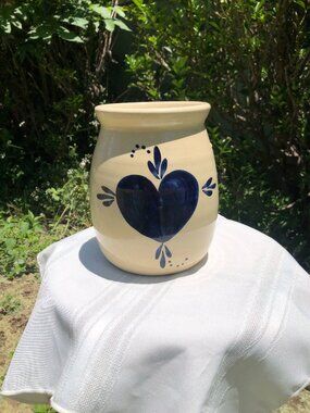 Ceramic Marshall Pottery Vase with Painted Heart